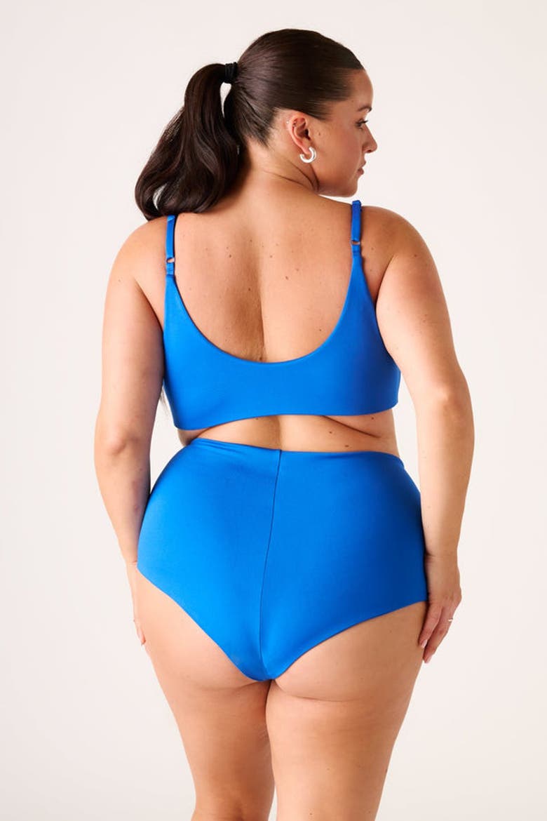 The High-Waisted Surf Bottom, Alternate, color, Cobalt Blue