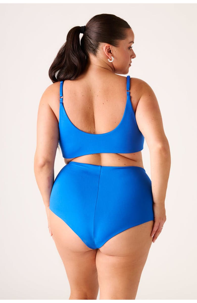 LONDRE BODYWEAR The High-Waisted Surf Bottom, Alternate, color, Cobalt Blue