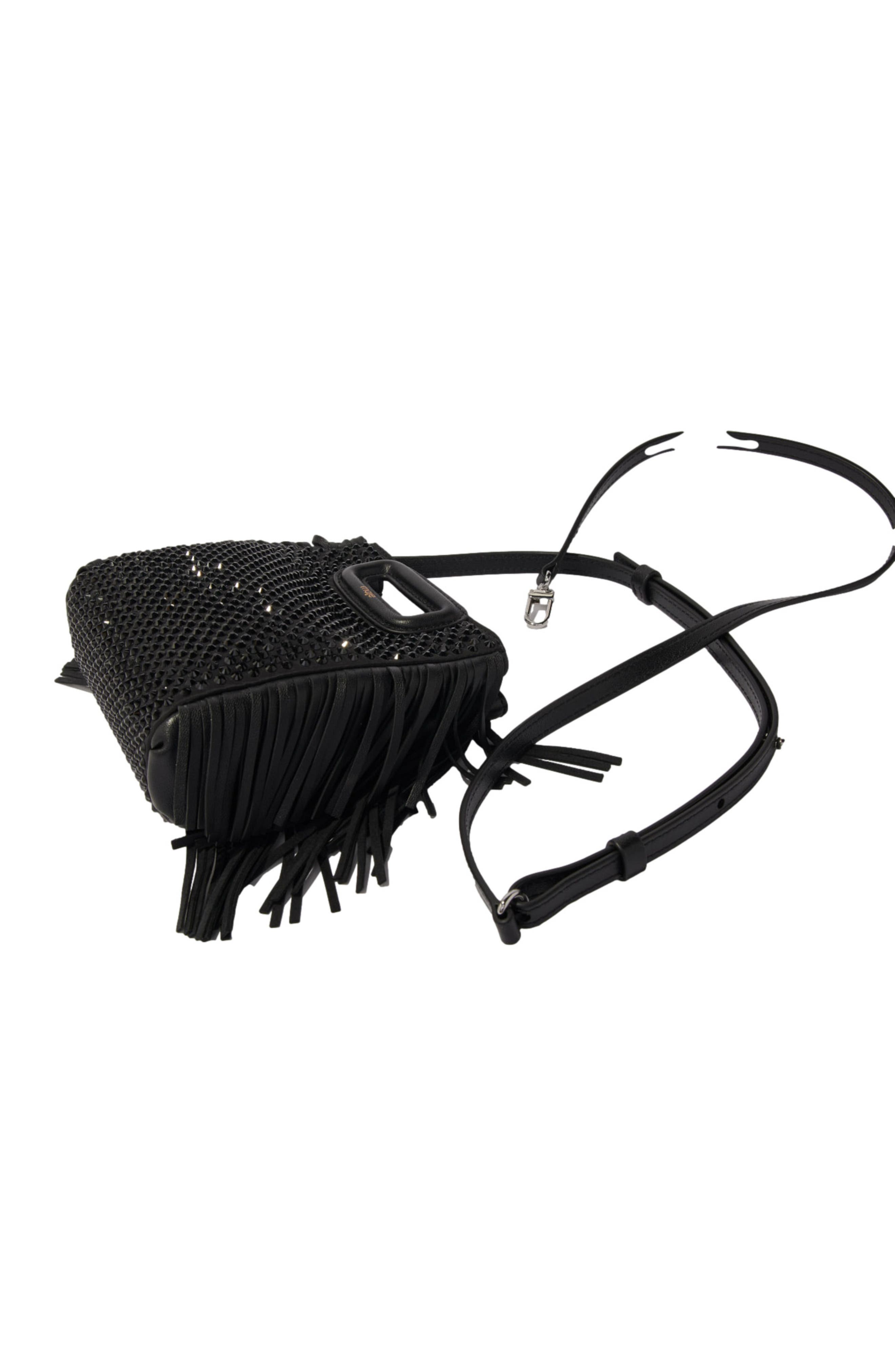 maje M mini rhinestone bag, Alternate, color, 