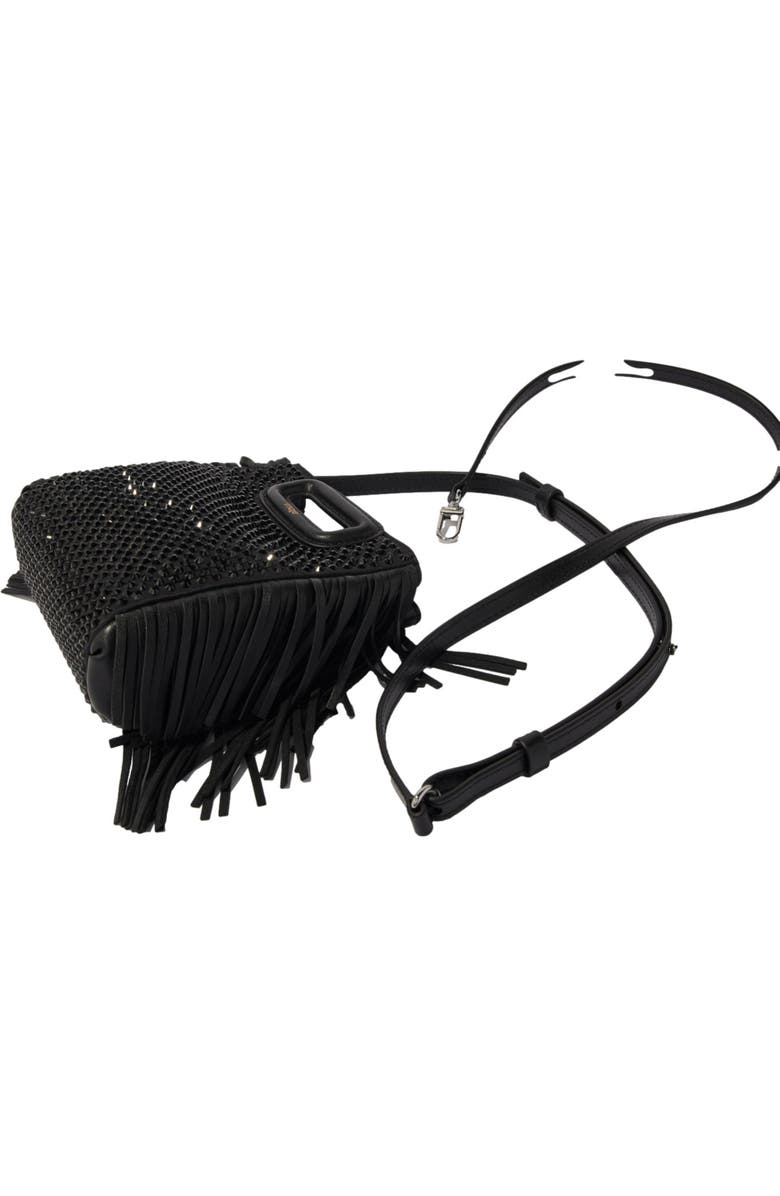 maje M mini rhinestone bag, Alternate, color,
