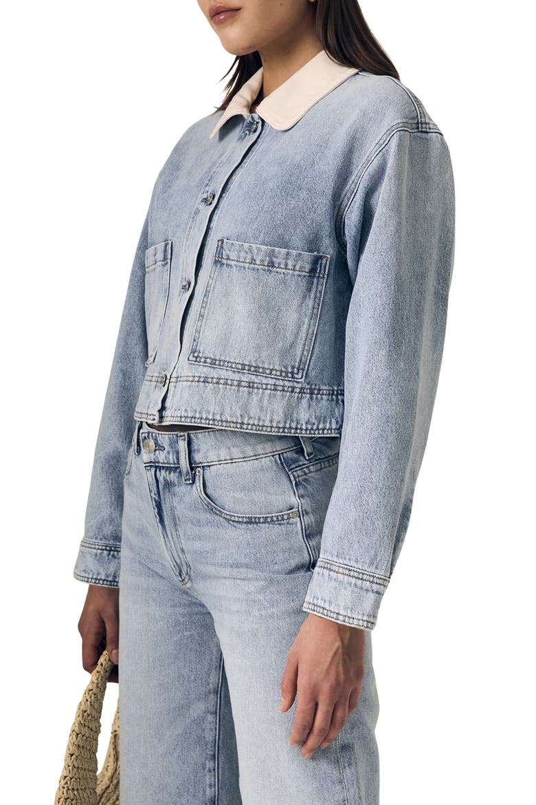 Cora Crop Denim Jacket, Alternate, color, WILD AND FREE