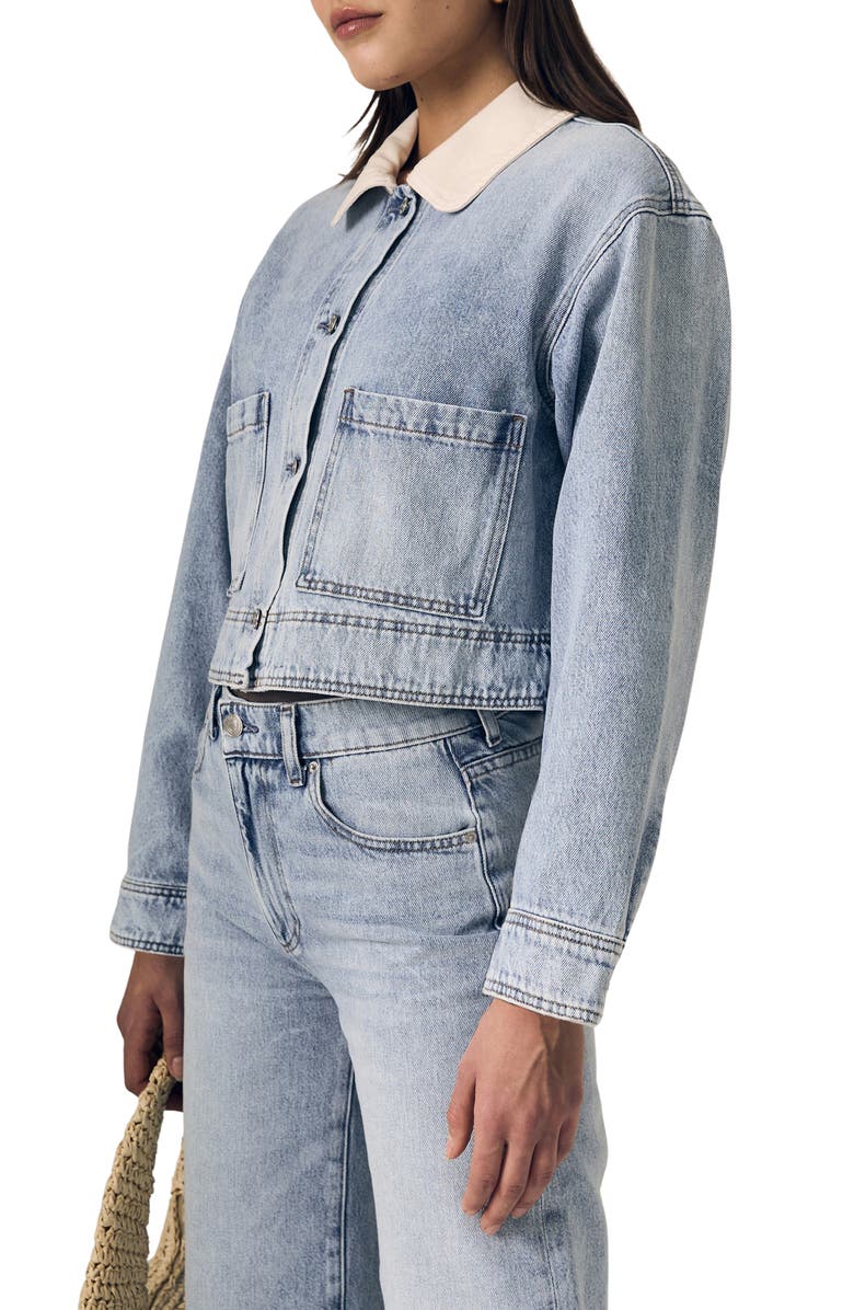 LE JEAN Cora Crop Denim Jacket, Alternate, color, Wild And Free