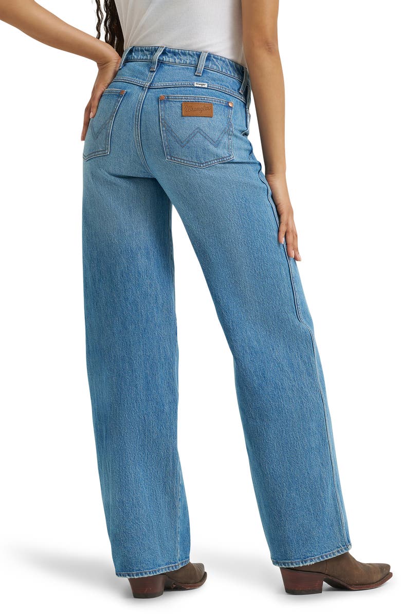 Wrangler High Waist Loose Straight Leg Jeans, Alternate, color, Austin