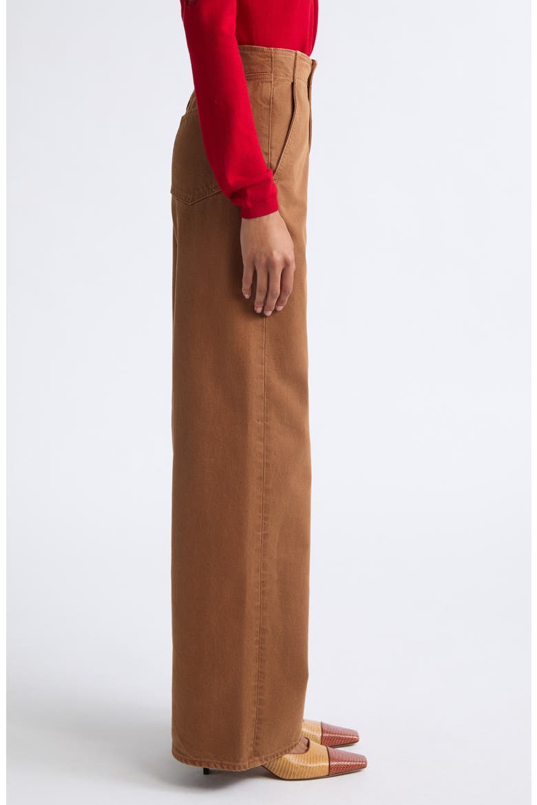 The Jasmine Button Fly Wide Leg Jeans, Alternate, color, UMBER