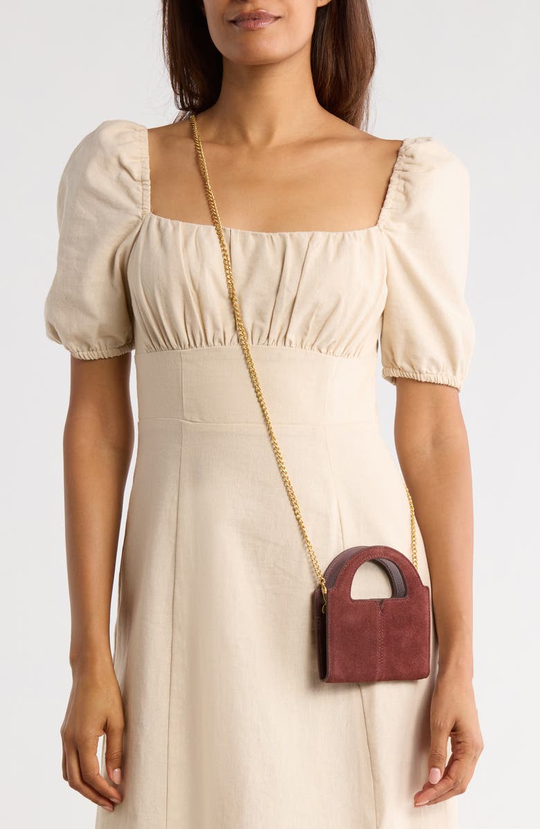 Vince Camuto Aleah Wallet on a Chain, Alternate, color, Dark Red