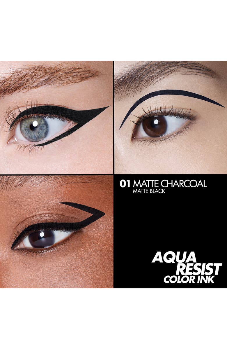 Make Up For Ever Aqua Resist Color Ink 24HR Waterproof Liquid Eyeliner, Alternate, color, 01 - Matte Charcoal
