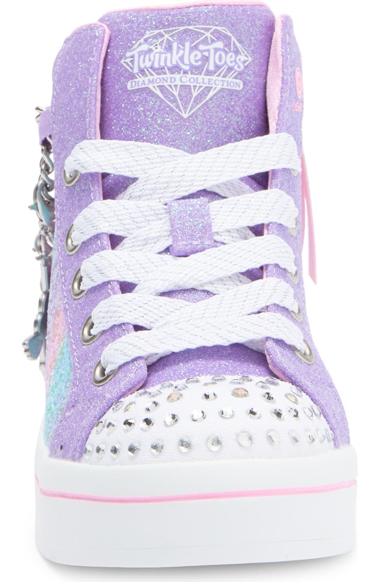 SKECHERS Kids' Twinkle Toes<sup>®</sup> Twi-Lites Light-Up High Top Sneaker, Alternate, color, Lavender/ Multi