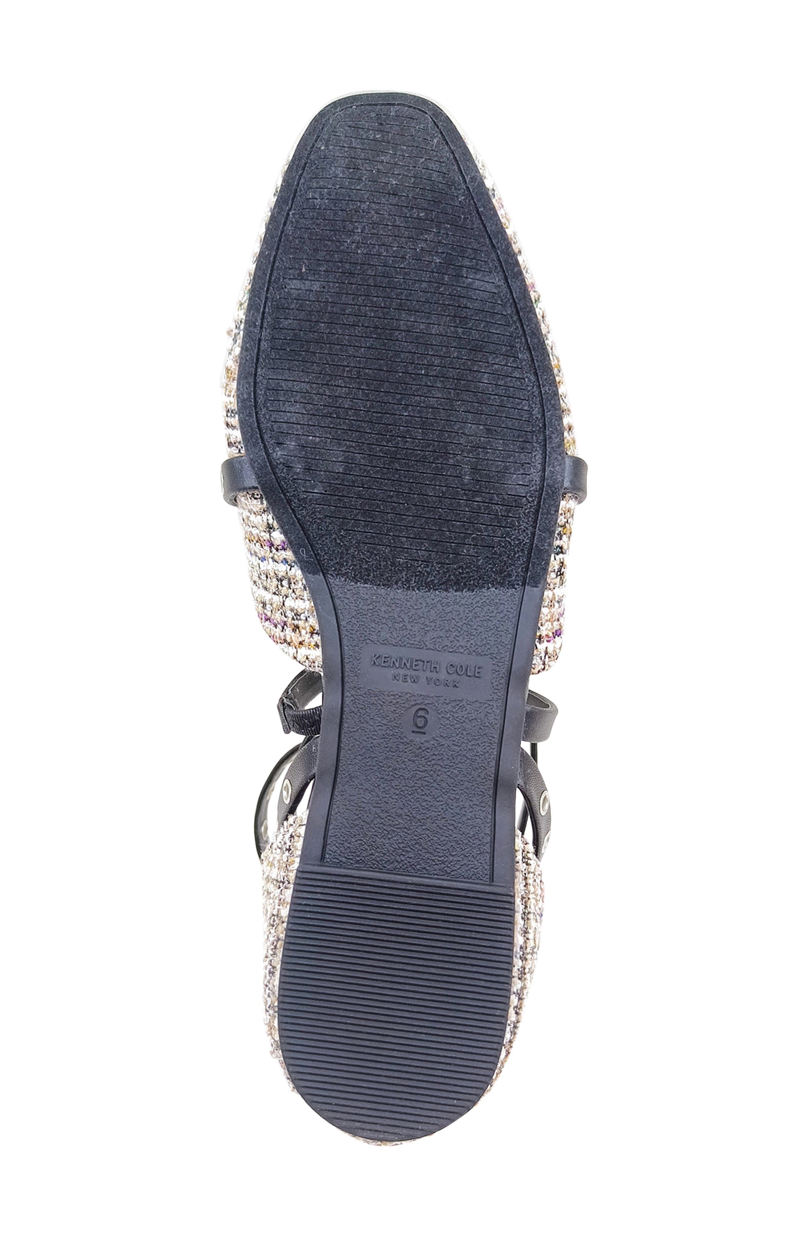Mason Ankle Strap d'Orsay Flat, Alternate, color, BLACK/TAN FABRIC
