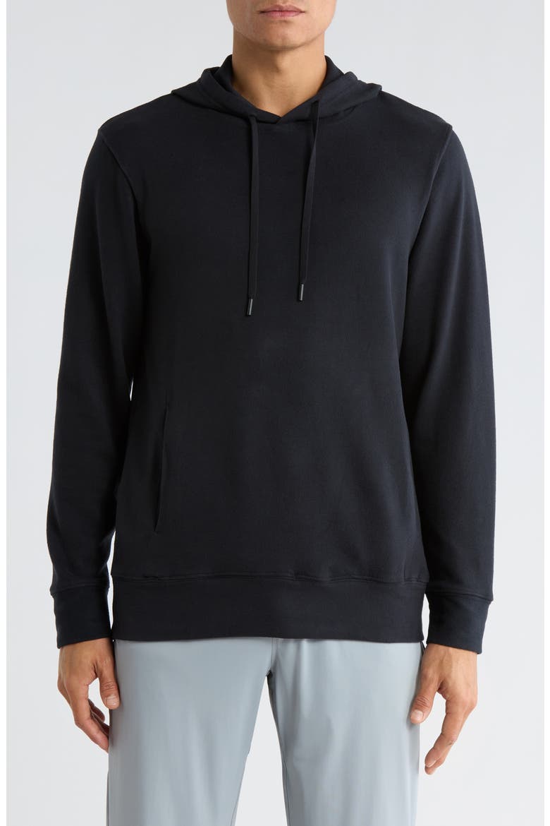 Fleece Pullover Hoodie, Main, color, BLACK