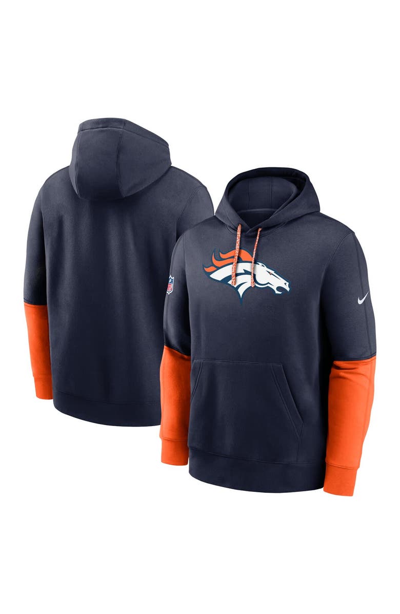 Nike Men's Nike Navy Denver Broncos 2024 Sideline Club Pullover Hoodie, Alternate, color, 