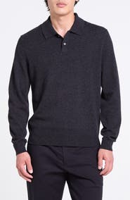 Theory Goris Cashmere Polo Sweater