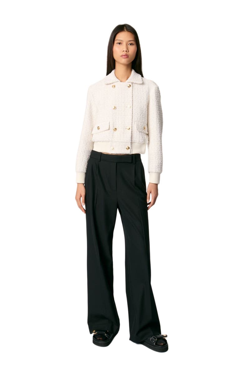 maje Short tweed jacket, Main, color, 