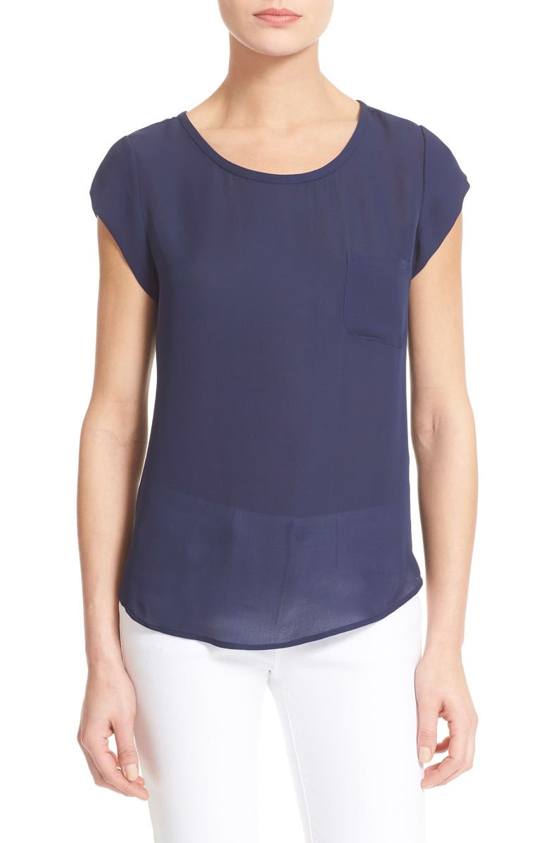 Joie 'Rancher' Silk Pocket Top, Main, color, 