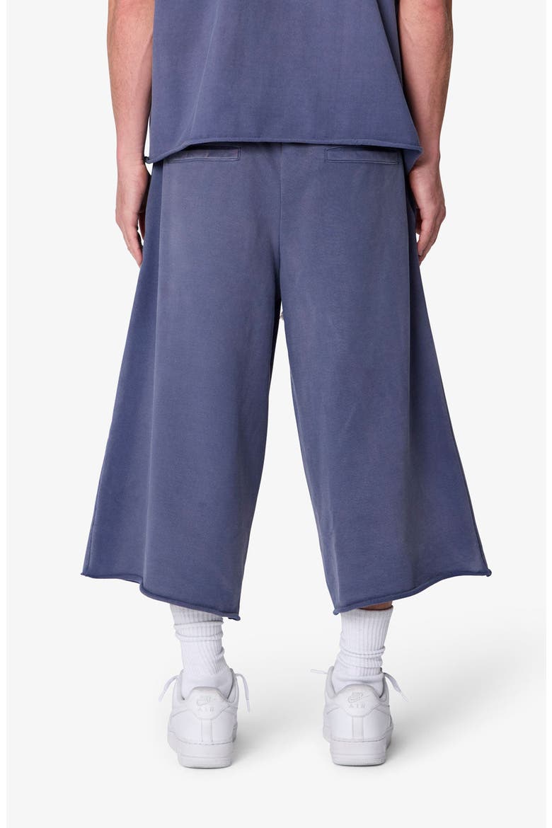 Extra Long Sweat Shorts, Alternate, color, WASHED NAVY