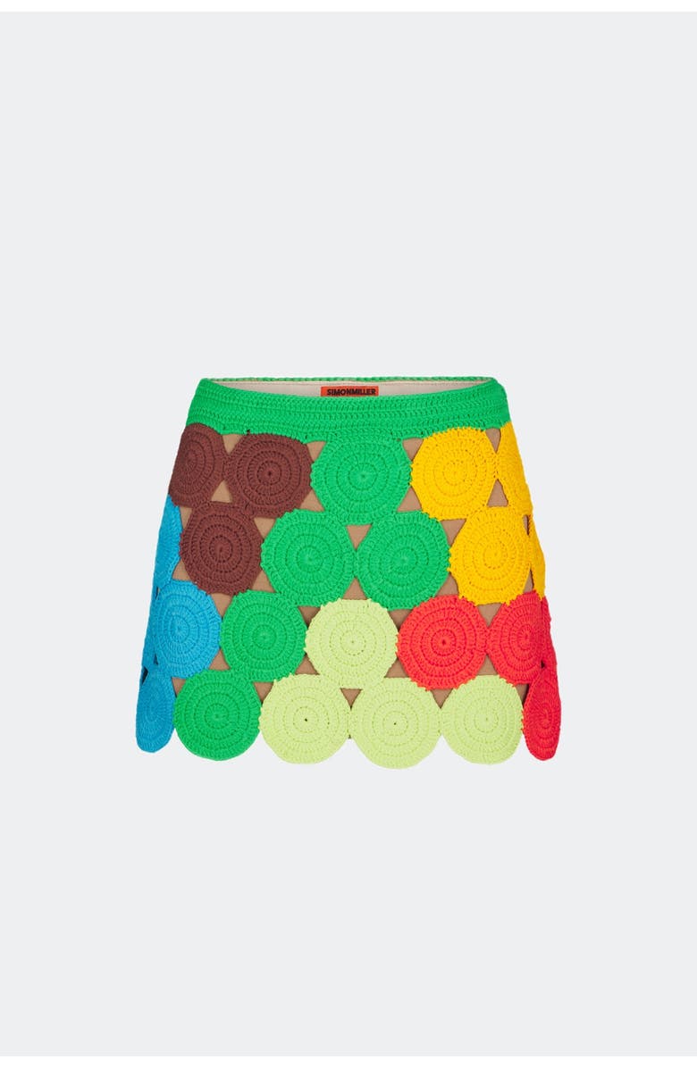 SIMONMILLER Crochet Beep Beep Mini Skirt, Main, color, Island Multi