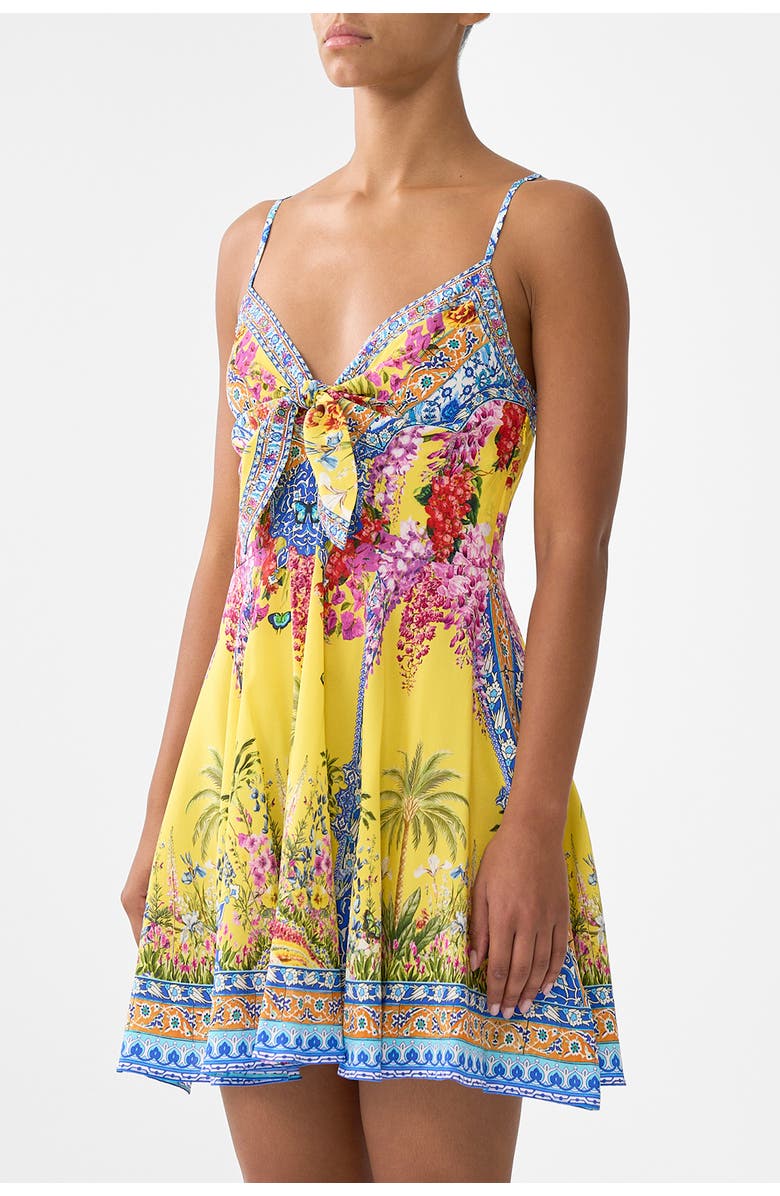 Camilla Short Dress With Tie Front, Alternate, color, Sultanahmet Summer