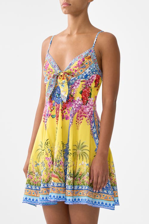Camilla Short Dress With Tie Front Sultanahmet Summer In Yellow