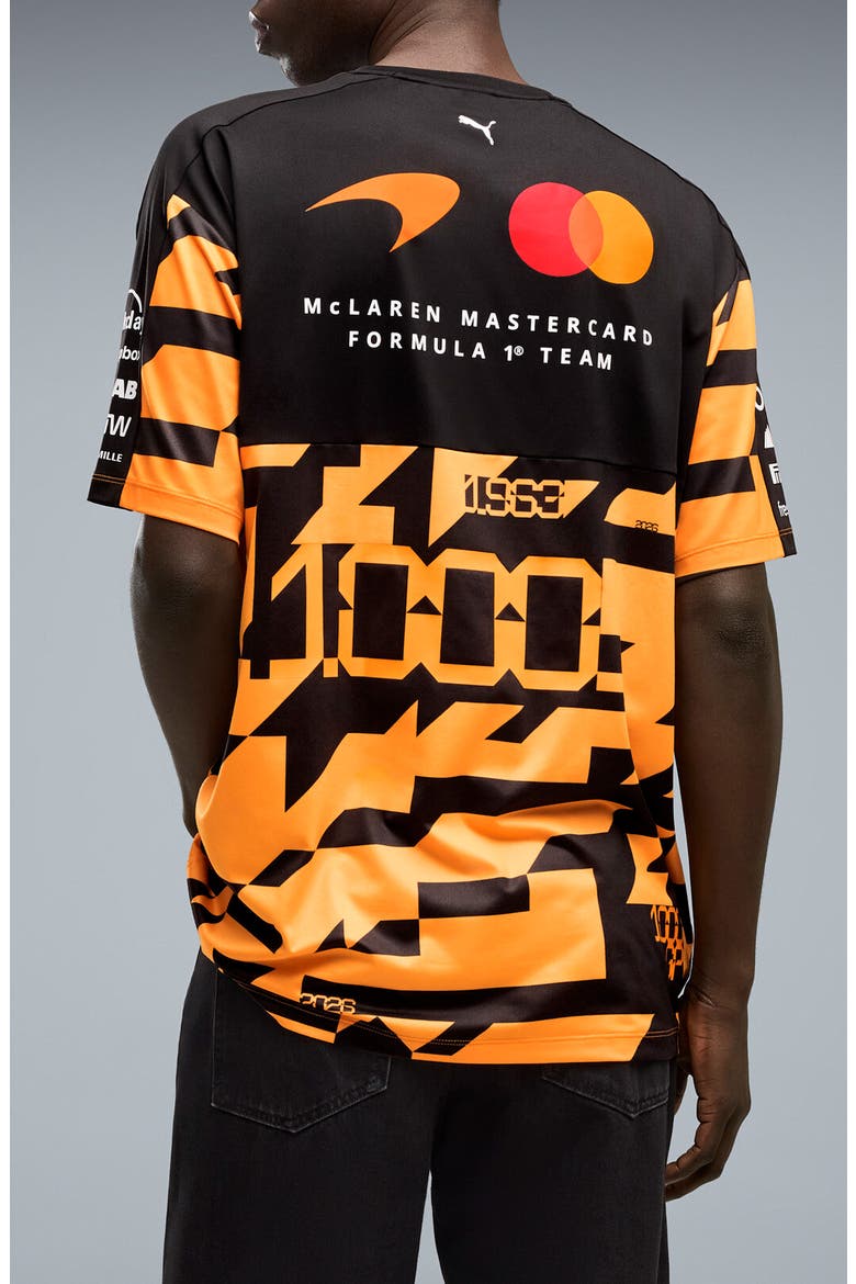 McLaren 1,000th GP Short Sleeve T-Shirt, Alternate, color, PAPAYA