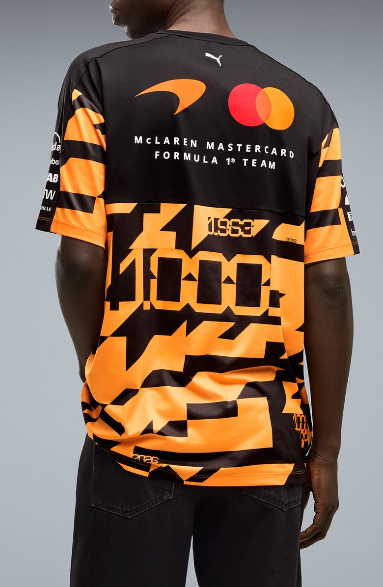 PUMA McLaren 1,000th GP Short Sleeve T-Shirt, Alternate, color, Papaya