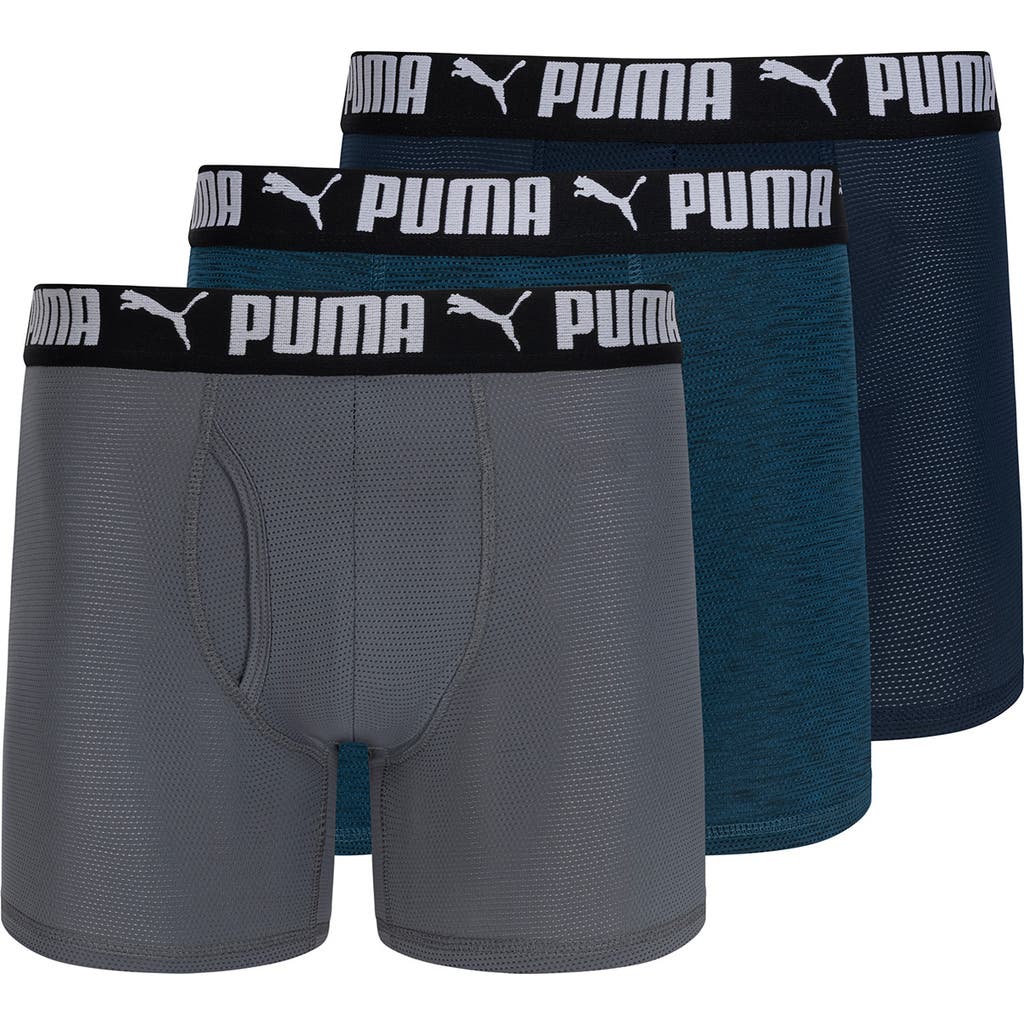 Puma 3-pack Mesh Boxer Briefs In Multi