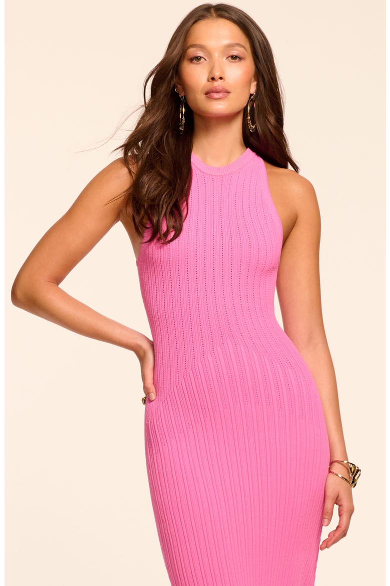 Marienne Stitch Sleeveless Maxi Sweater Dress, Alternate, color, PINK GARNET
