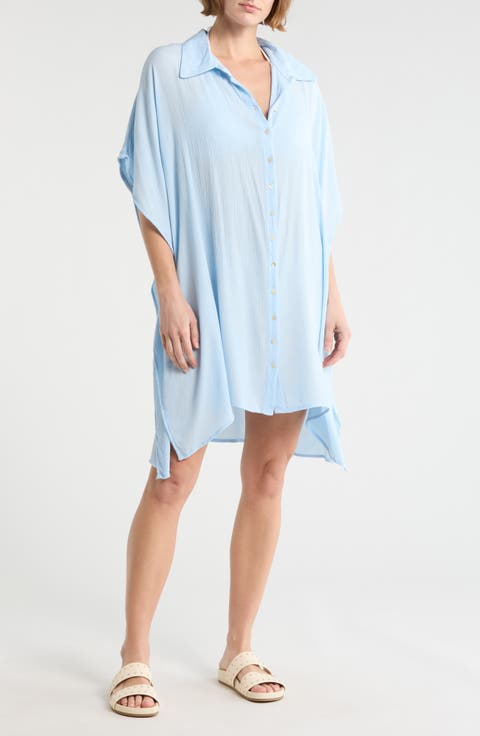 Sharkbite Button-Up Coverup