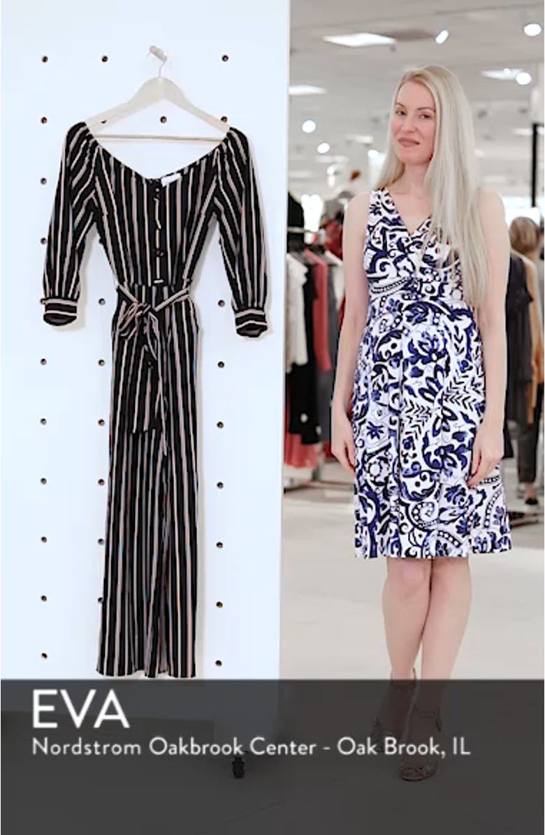 Chriselle Lim Jane Stripe Portrait Jumpsuit, sales video thumbnail