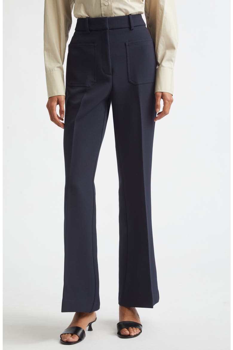 Priya High Waist Flare Leg Pants, Main, color, NAVY