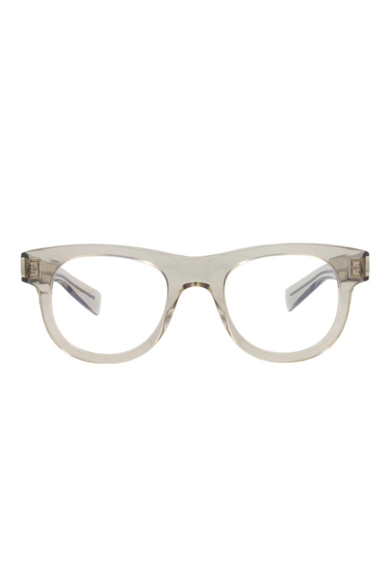 49mm Round Optical Frames, Main, color, BEIGE BEIGE TRANSPARENT