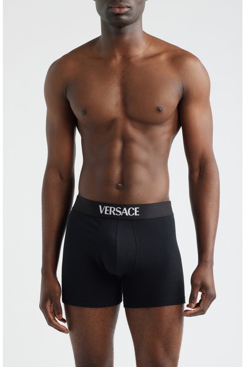 Assorted 2-Pack Essential Logo Stretch Cotton Trunks, Main, color, WHITE BLACK
