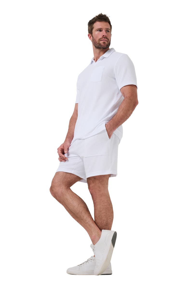 TravisMathew Beach Club Terry Cloth Shorts, Alternate, color, White