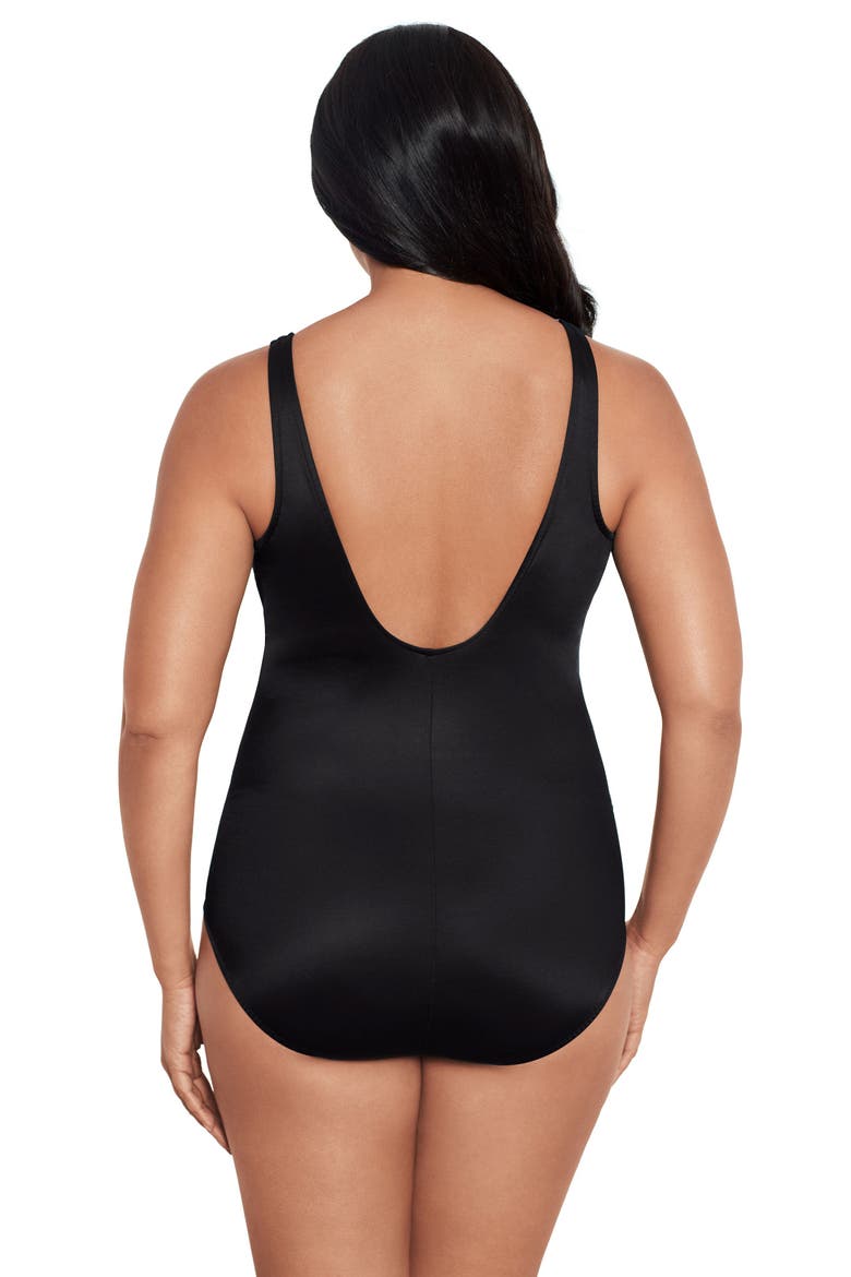 Addison Surplice One-Piece Control Swimsuit, Alternate, color, Prismatic Python