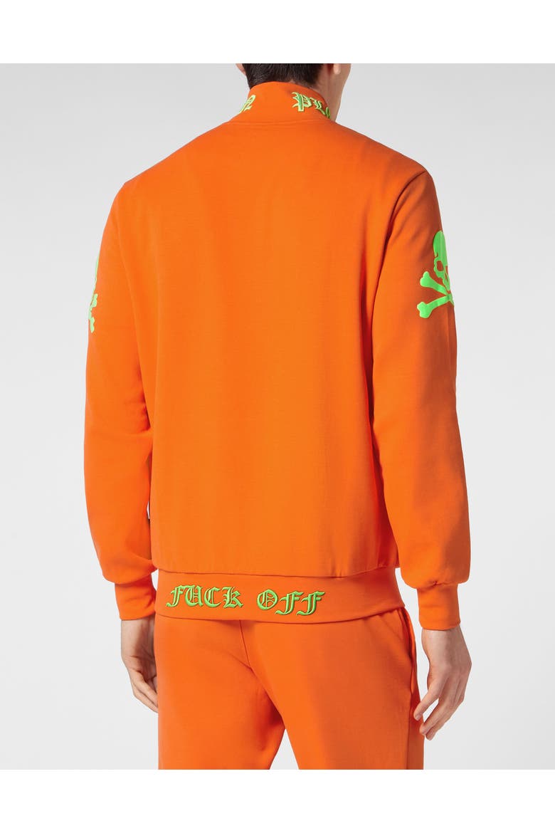 Jogging  Top Skull&Bones Men, Alternate, color, Orangefluo