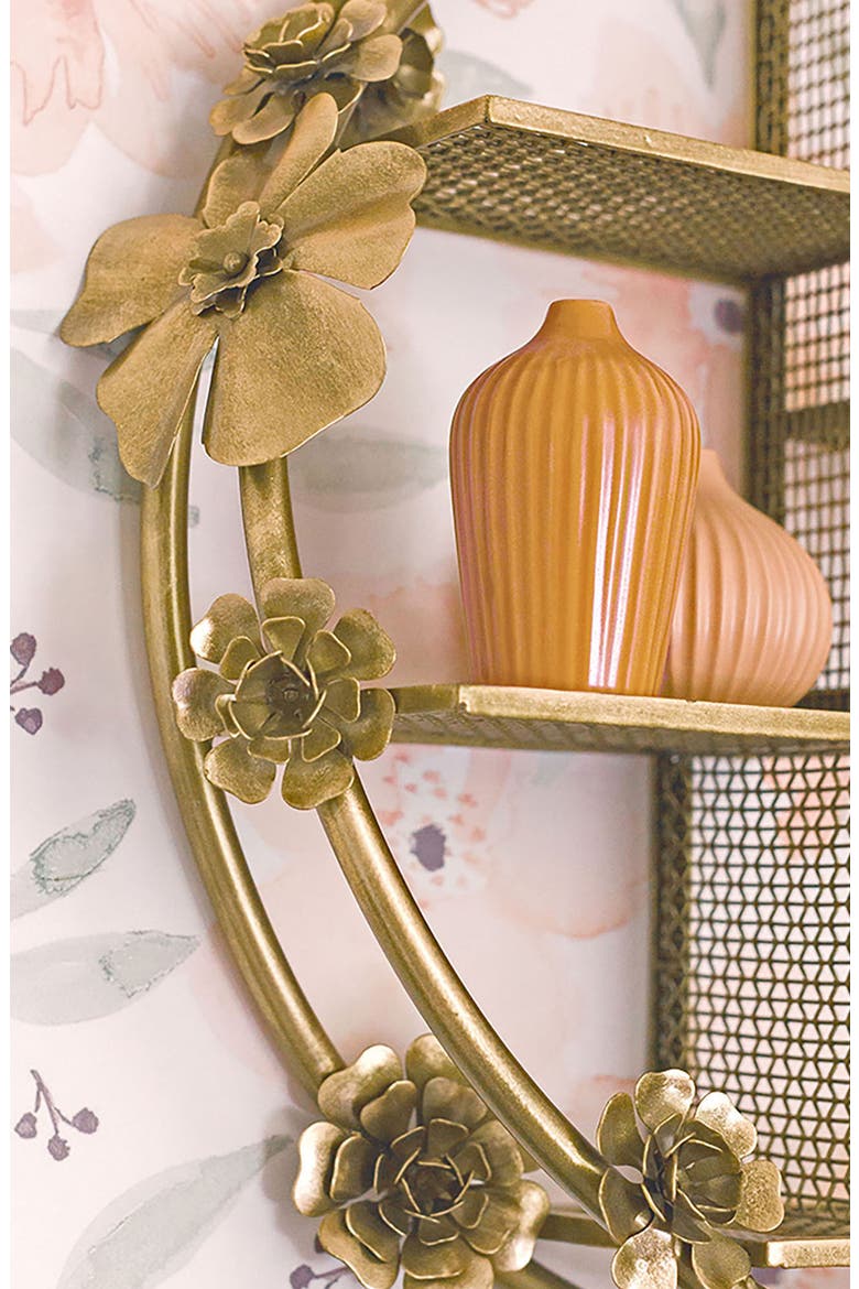 Flower Shelf Wall Decor, Alternate, color, COPPER