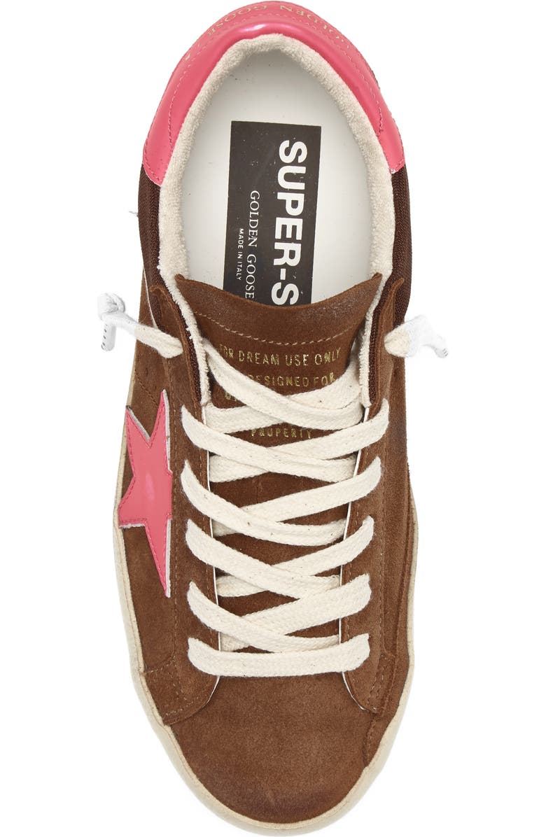 Golden Goose Super Star Low Top Sneaker, Alternate, color, Brown/ Fucsia