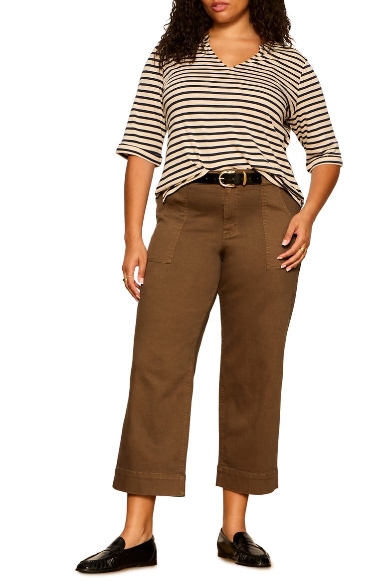Dolce Stripe Notch Top, Alternate, color, NAVY/ DARK OPAL