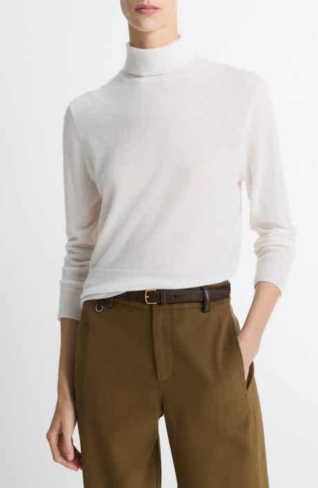 Vince Cashmere & Silk Mock Neck Sweater