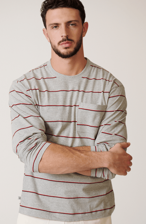 Leisure Lab Wolf Long Sleeve Box T In Gray