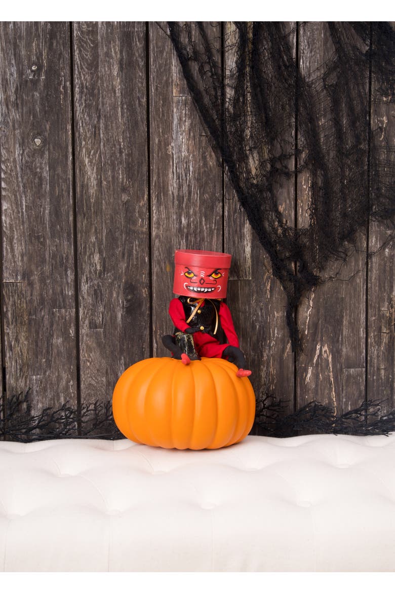Gustavo Box Head Halloween Joe Spencer Gathered Traditions Figurine, Alternate, color, Red