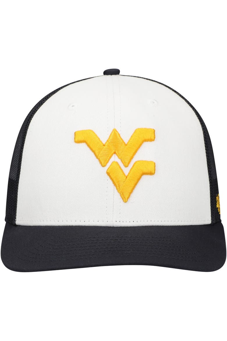 Men's '47 White/Navy West Virginia Mountaineers Freshman Trucker Adjustable Hat, Alternate, color, White
