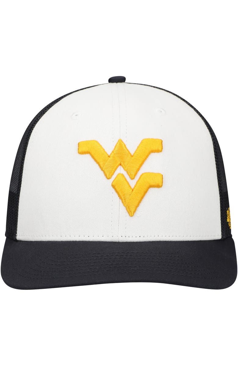 '47 Men's '47 White/Navy West Virginia Mountaineers Freshman Trucker Adjustable Hat, Alternate, color, White