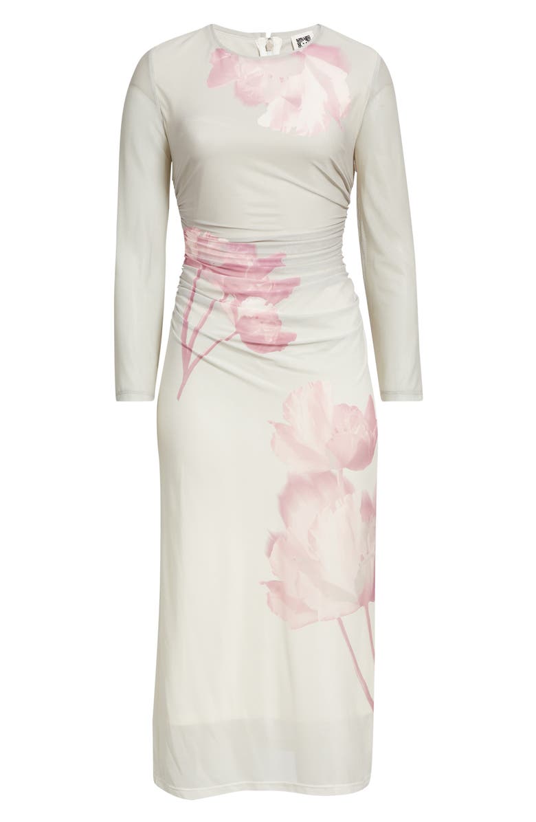 Anne Klein Ruched Long Sleeve Dress, Alternate, color, 