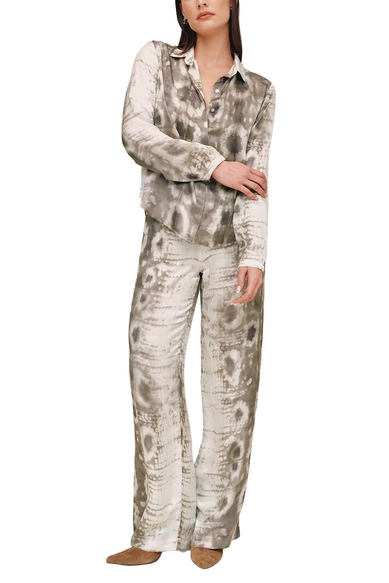 Wide Leg Snake Print Pants, Alternate, color, SAGE SNAKE PRINT