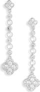 NORDSTROM RACK Cubic Zirconia Clover Linear Drop Earrings