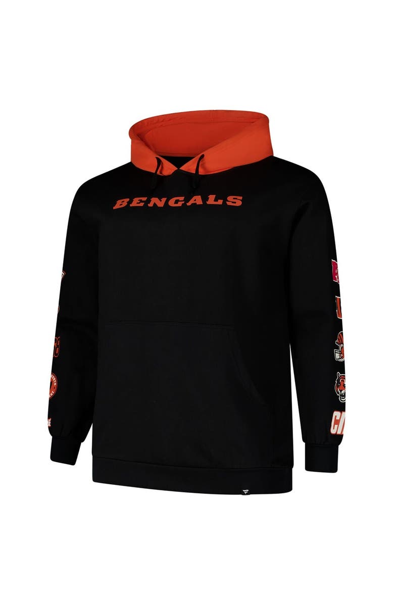 FANATICS Men's Fanatics Black Cincinnati Bengals Big & Tall Patched Out Pullover Hoodie, Alternate, color, 