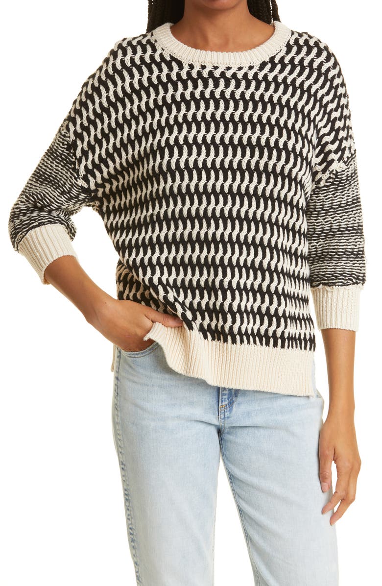rag & bone Quinn Cotton & Cashmere Sweater, Main, color, 