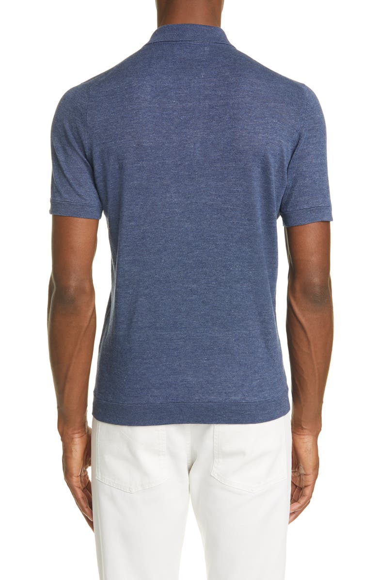 Brunello Cucinelli Linen & Cotton Polo Shirt, Alternate, color,