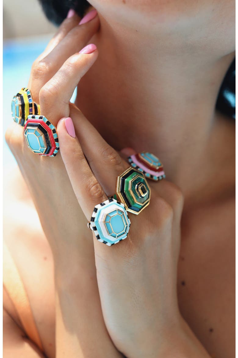 Grab 'n' Go Ready to Release Turquoise Ring, Alternate, color, BLUE