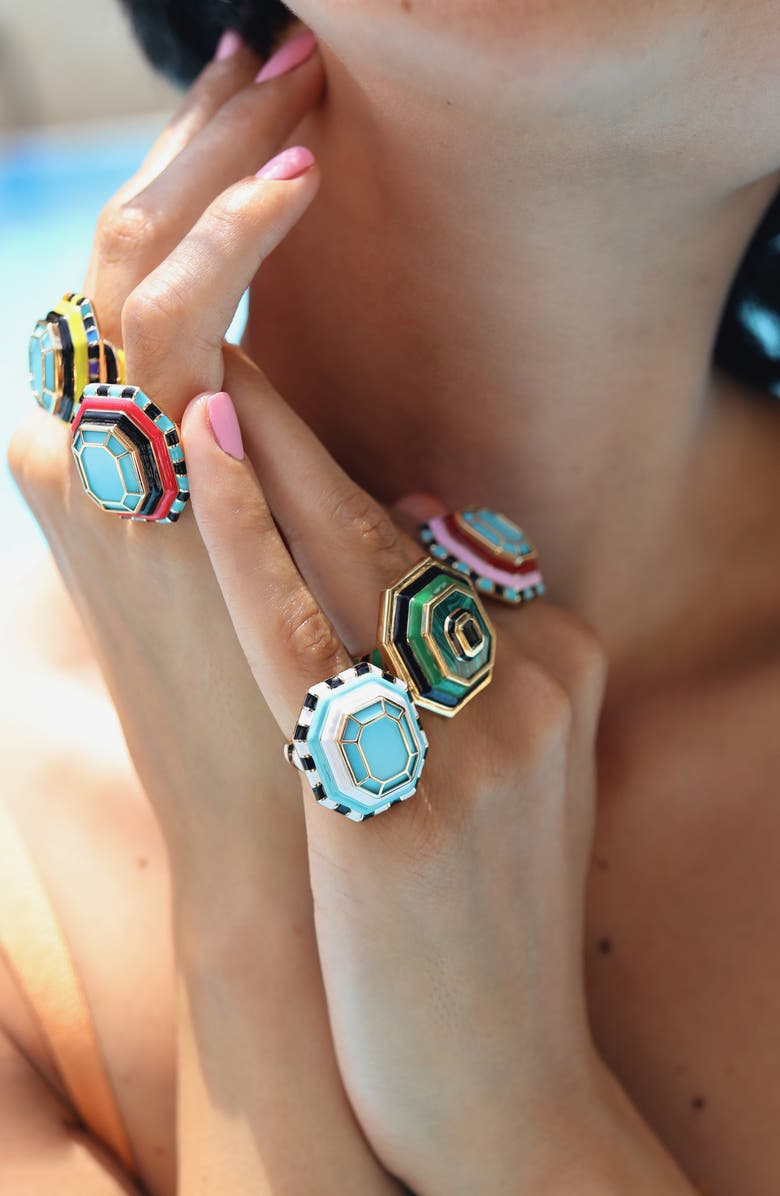 NeverNoT Grab 'n' Go Ready to Release Turquoise Ring, Alternate, color, 