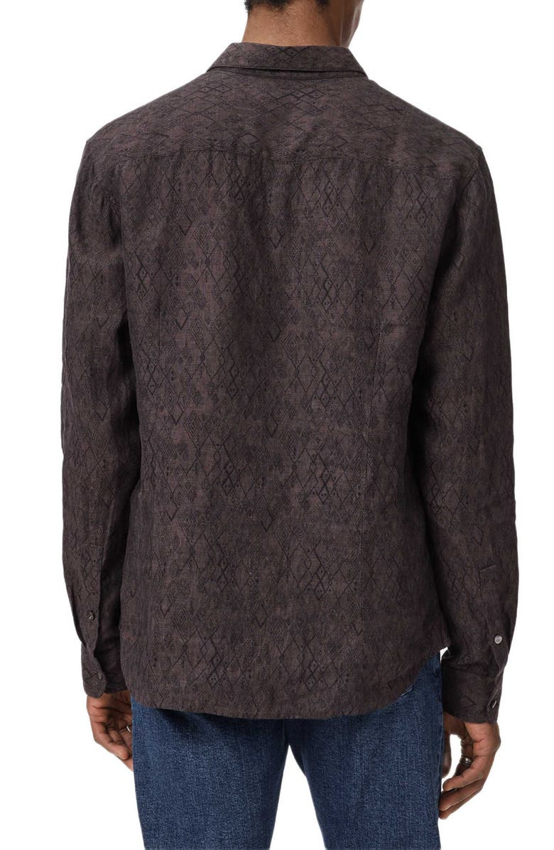 John Varvatos Thompsom Linen Button-Up Shirt, Alternate, color, 